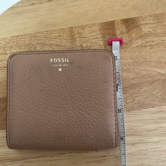 Fossil Sydney Bifold Wallet Credit Card Case Leather Tan Camel 1954 - Picture 9 of 11